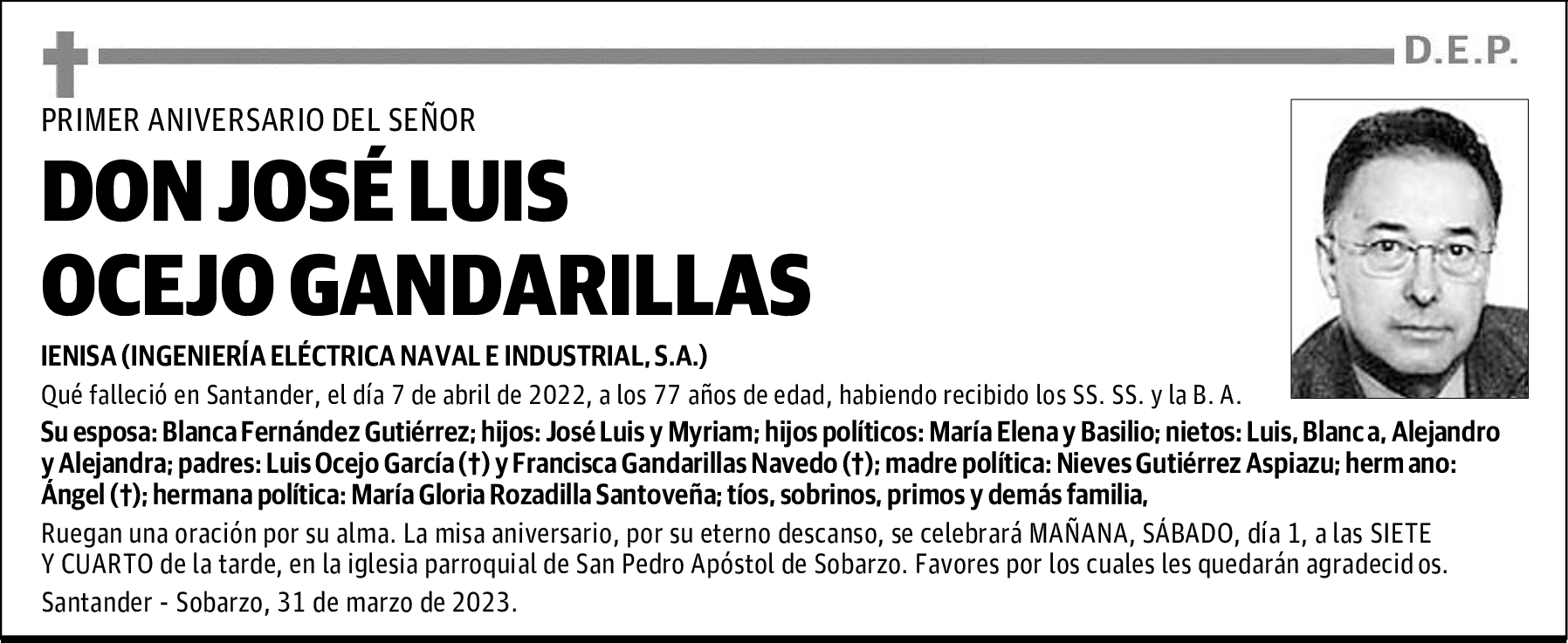 DON JOSÉ LUIS OCEJO GANDARILLAS