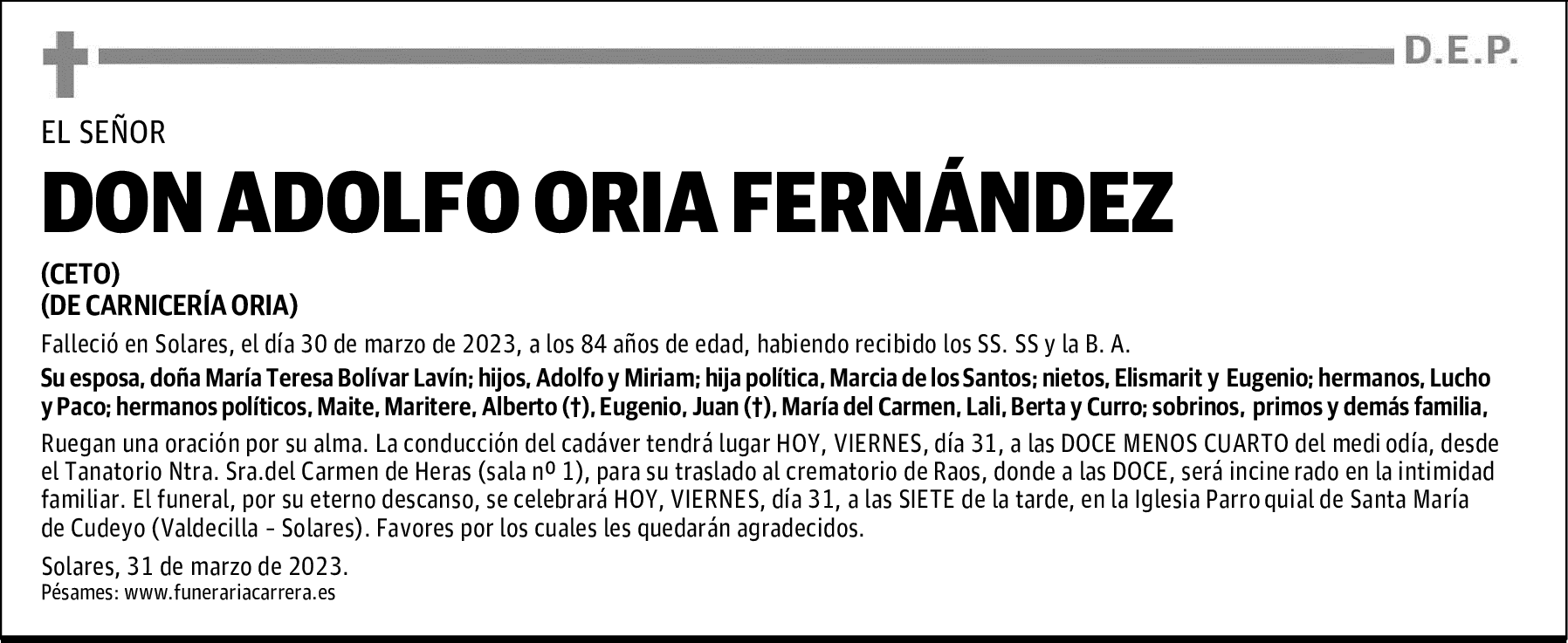 DON ADOLFO ORIA FERNÁNDEZ