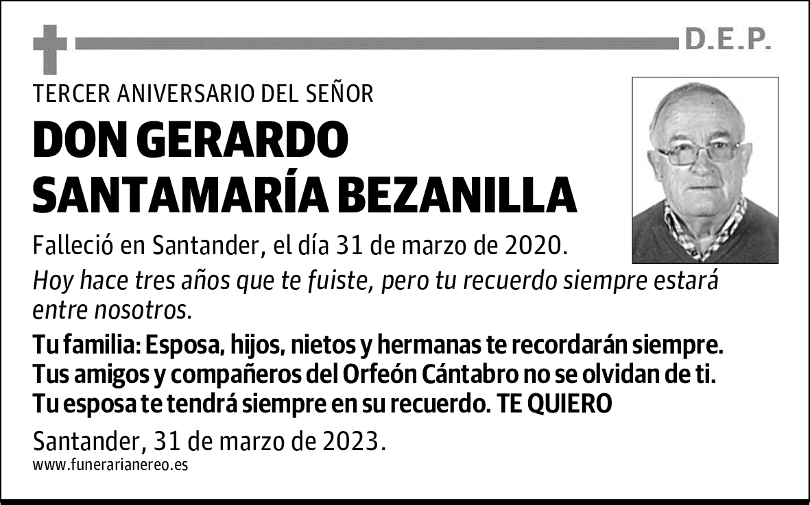 DON GERARDO SANTAMARÍA BEZANILLA