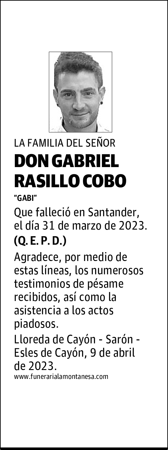 DON GABRIEL RASILLO COBO