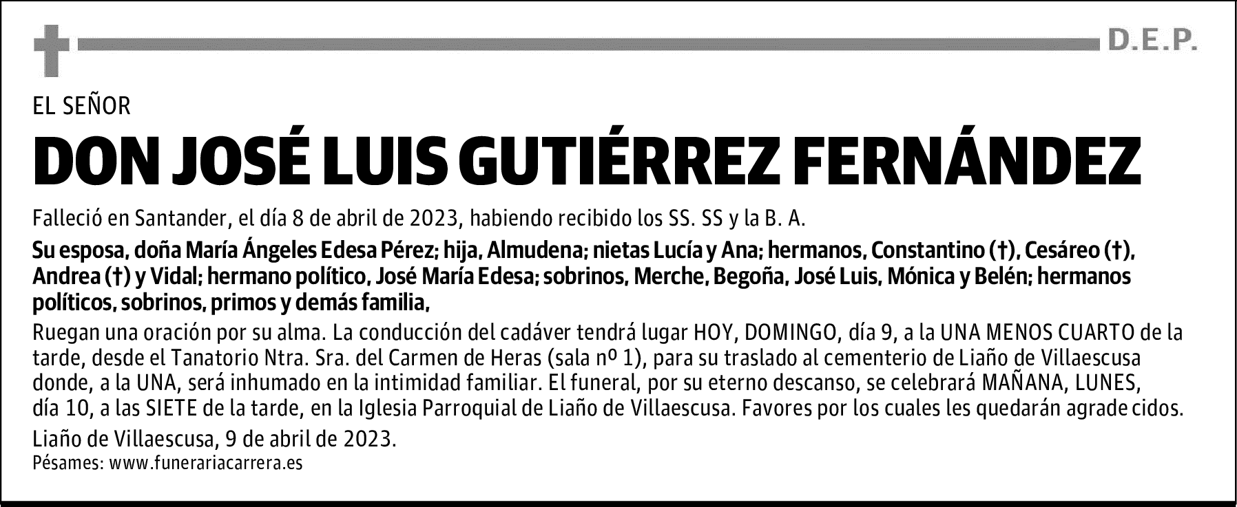 DON JOSÉ LUIS GUTIÉRREZ FERNÁNDEZ