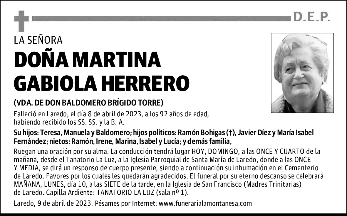 DOÑA MARTINA GABIOLA HERRERO