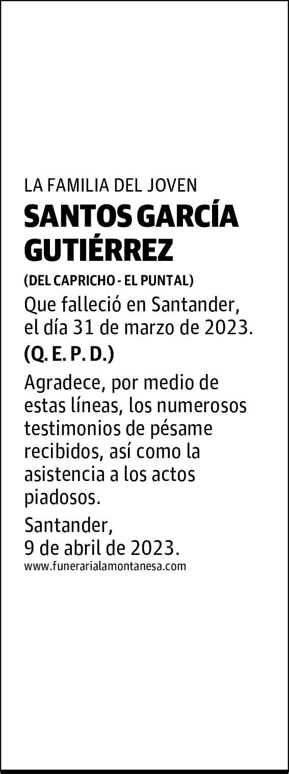 SANTOS GARCÍA GUTIÉRREZ