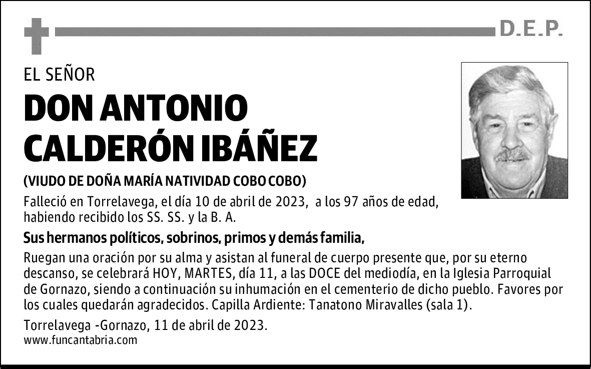DON ANTONIO CALDERÓN IBÁÑEZ