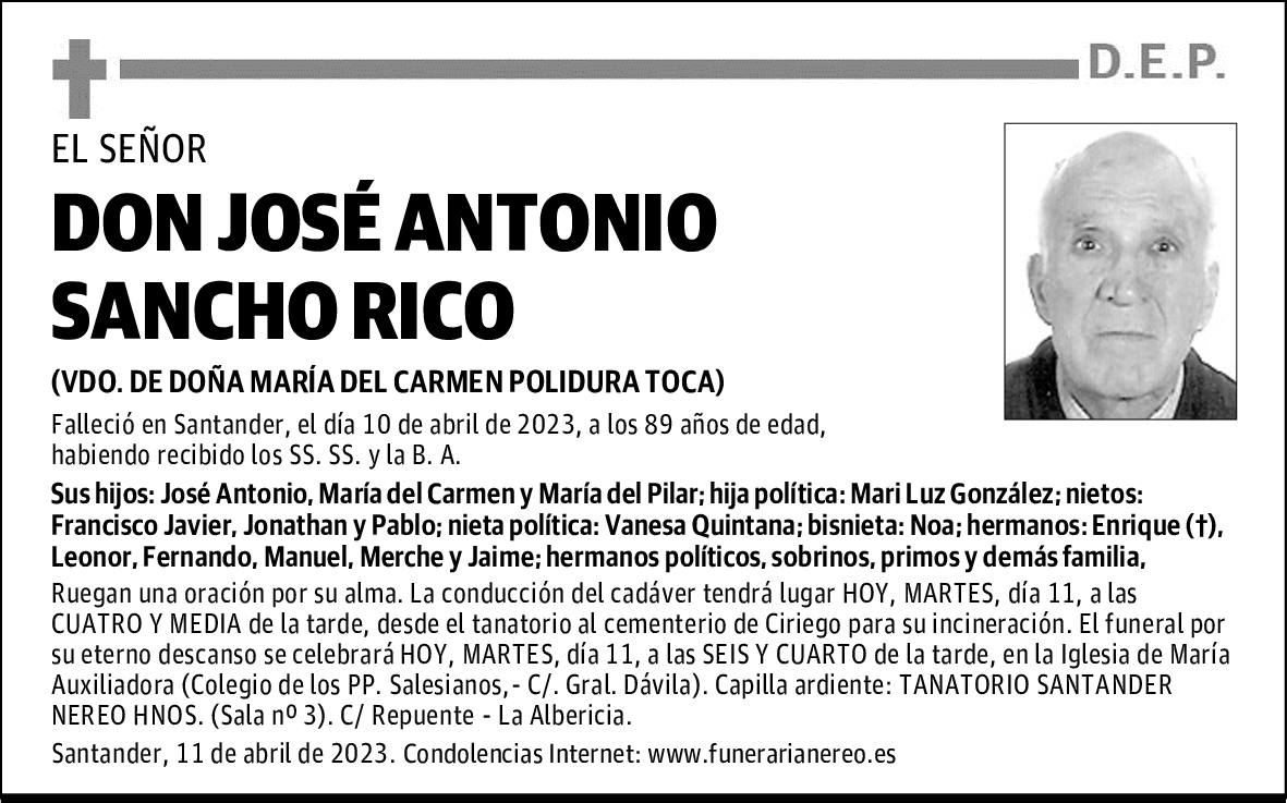 DON JOSÉ ANTONIO SANCHO RICO