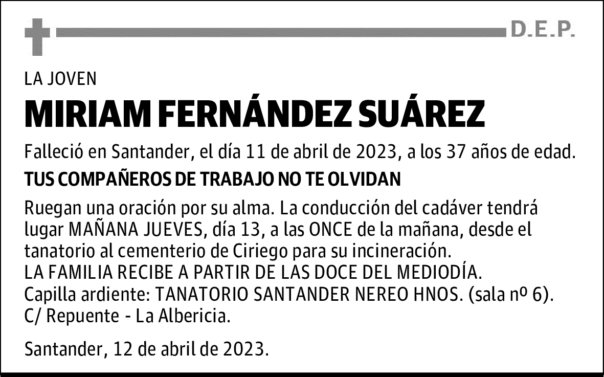 MIRIAM FERNÁNDEZ SUÁREZ