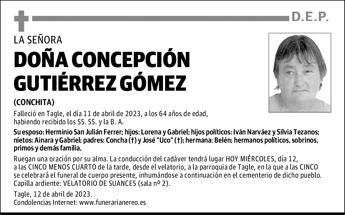 DOÑA CONCEPCIÓN GUTIÉRREZ GÓMEZ