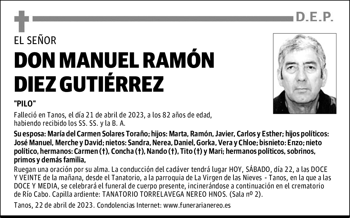 DON MANUEL RAMÓN DIEZ GUTIÉRREZ