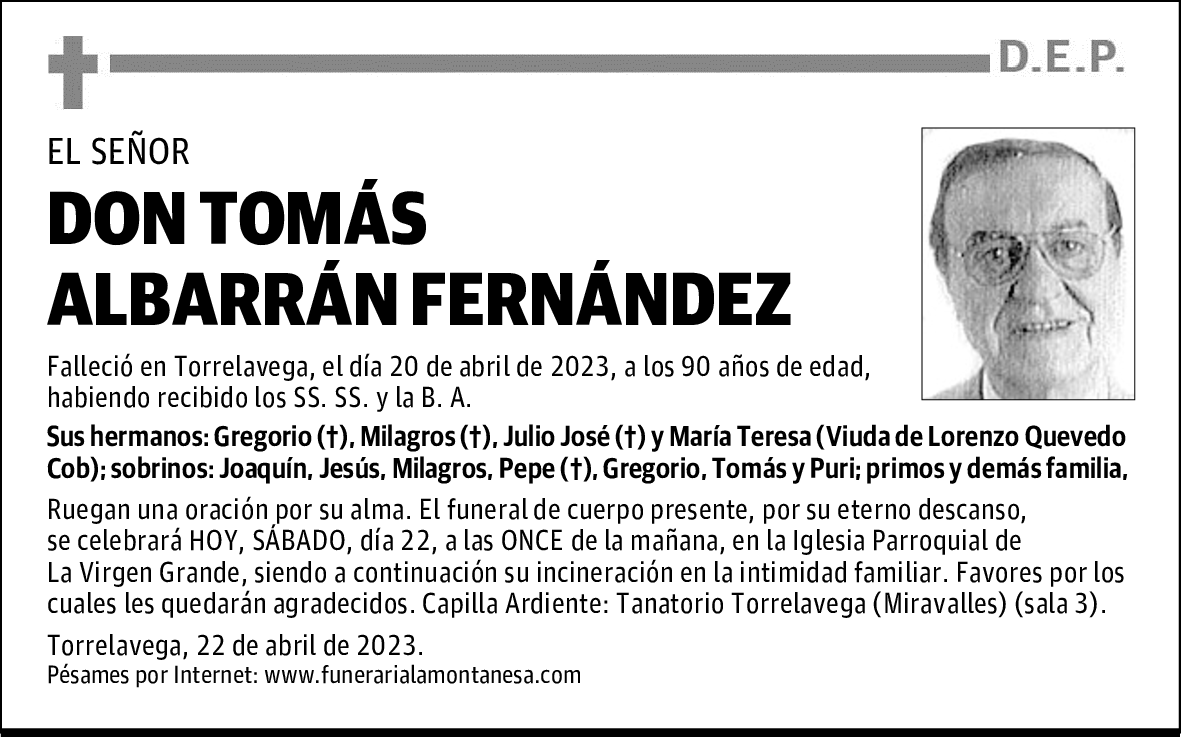 DON TOMÁS ALBARRÁN FERNÁNDEZ