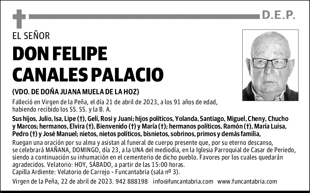 DON FELIPE CANALES PALACIO
