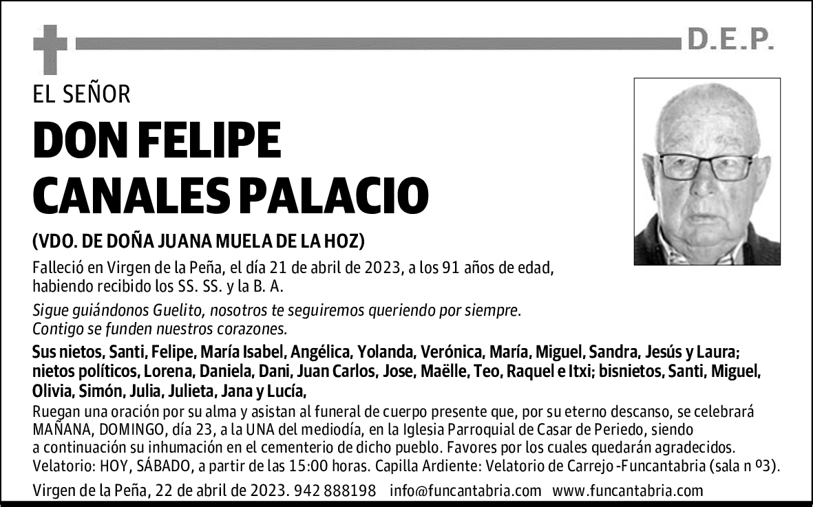 DON FELIPE CANALES PALACIO