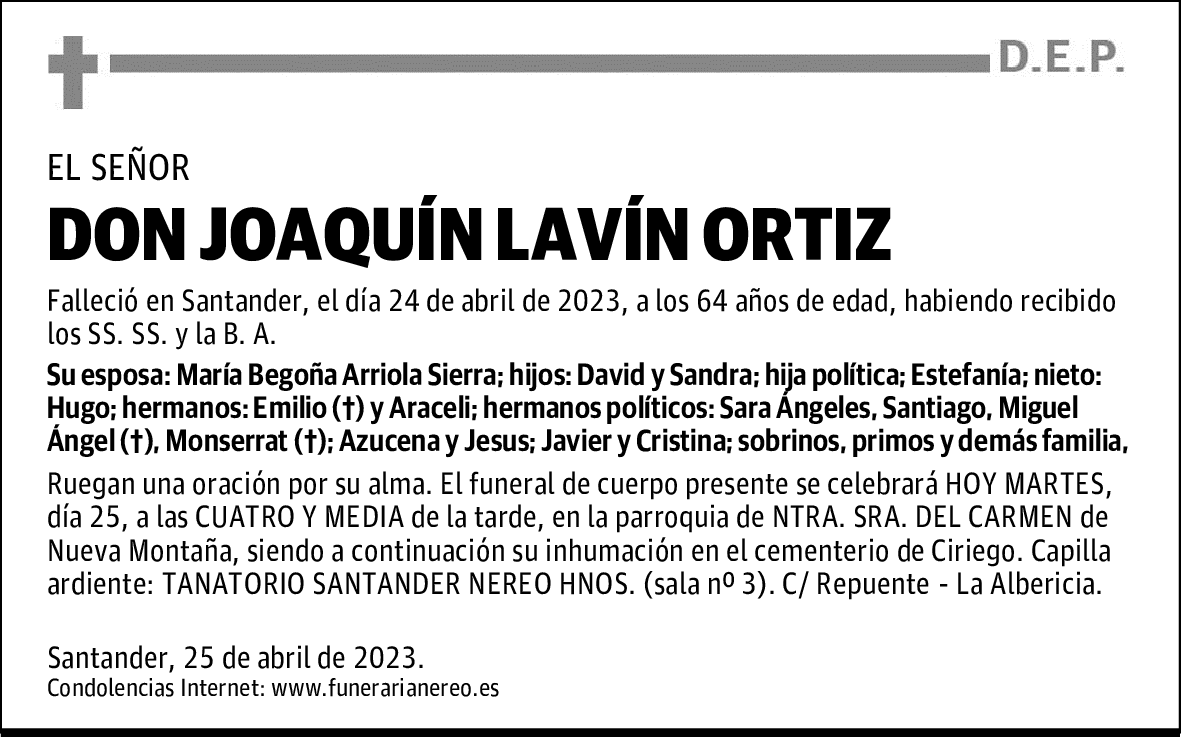 DON JOAQUÍN LAVÍN ORTIZ