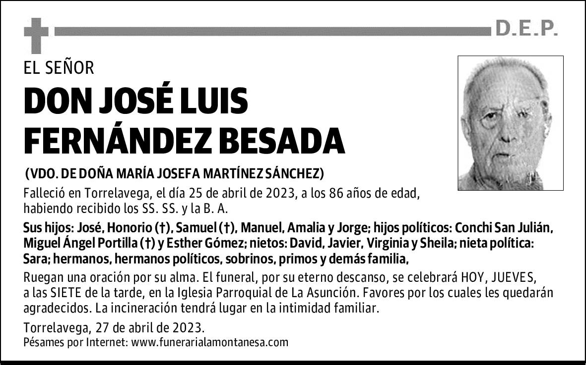 DON JOSÉ LUIS FERNÁNDEZ BESADA