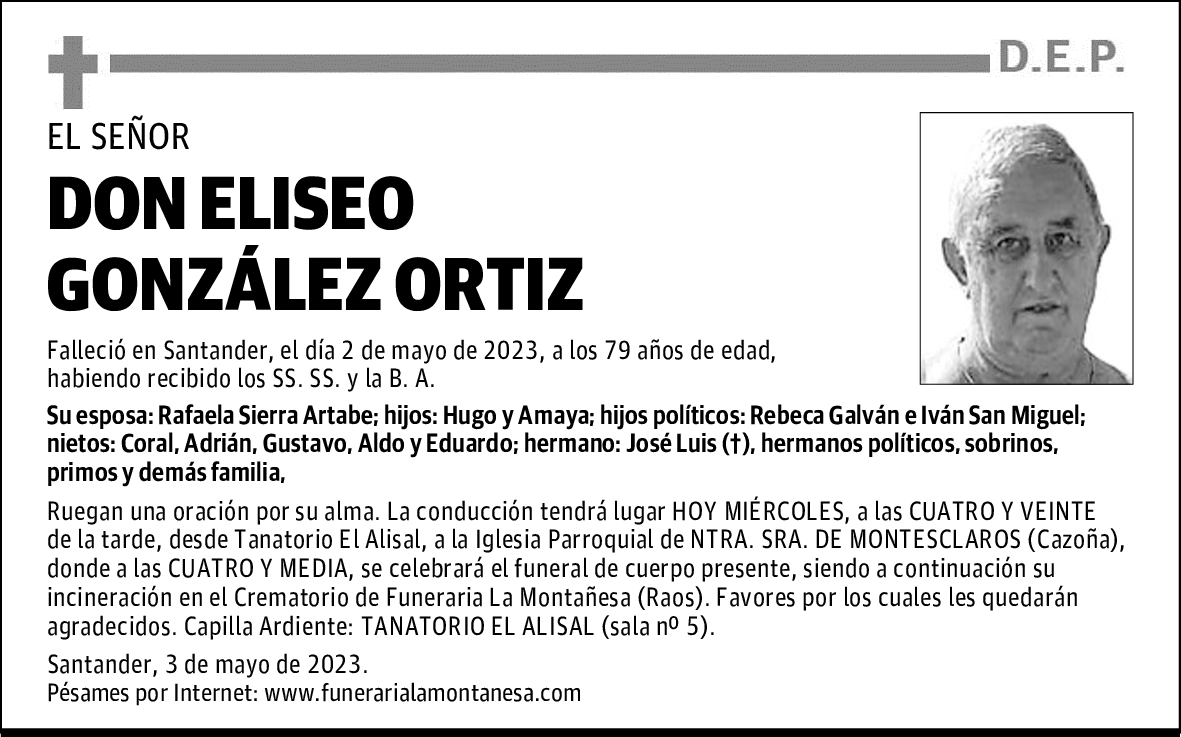 DON ELISEO GONZÁLEZ ORTIZ