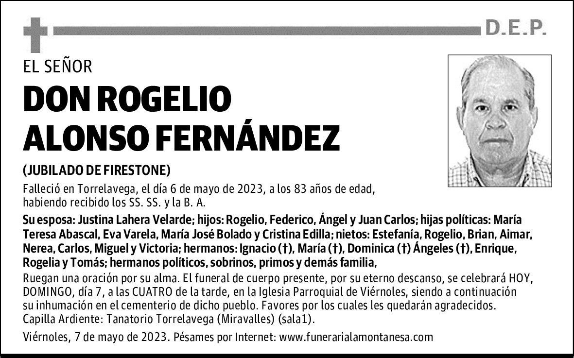 DON ROGELIO ALONSO FERNÁNDEZ