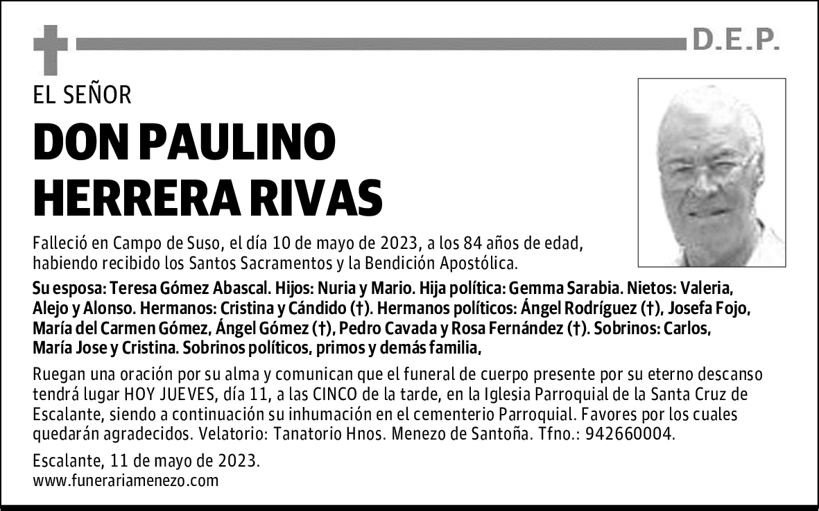 DON PAULINO HERRERA RIVAS