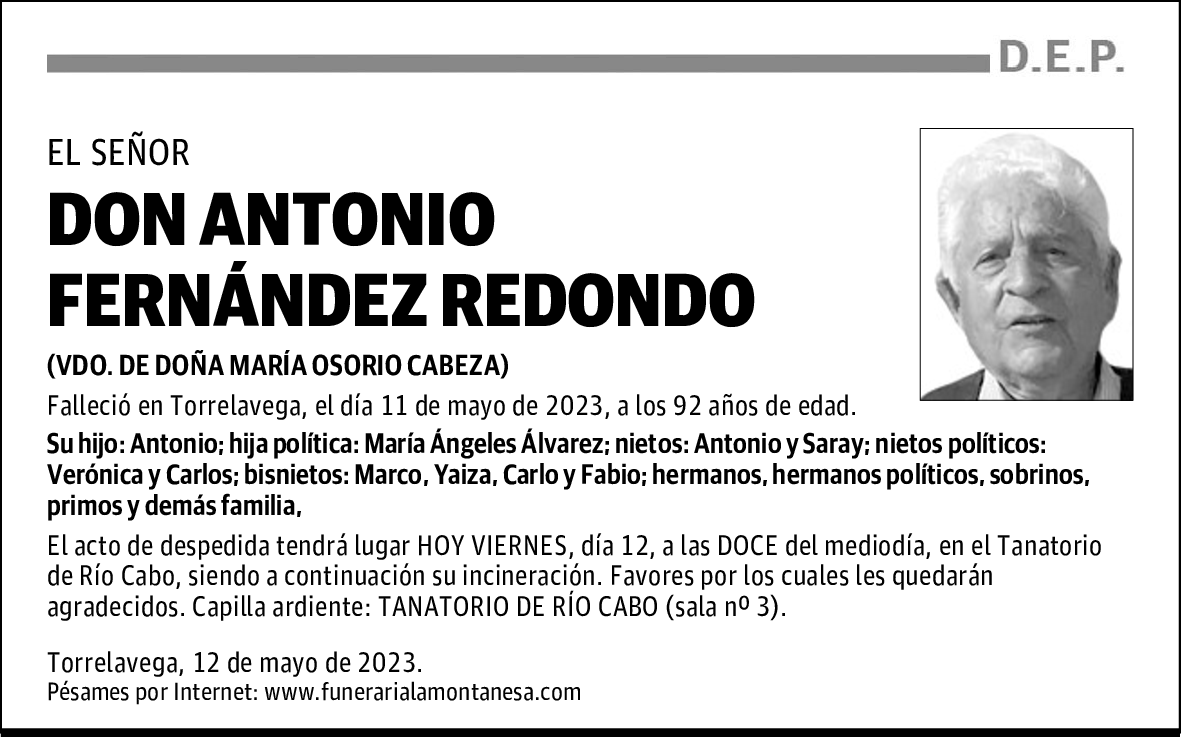 DON ANTONIO FERNÁNDEZ REDONDO