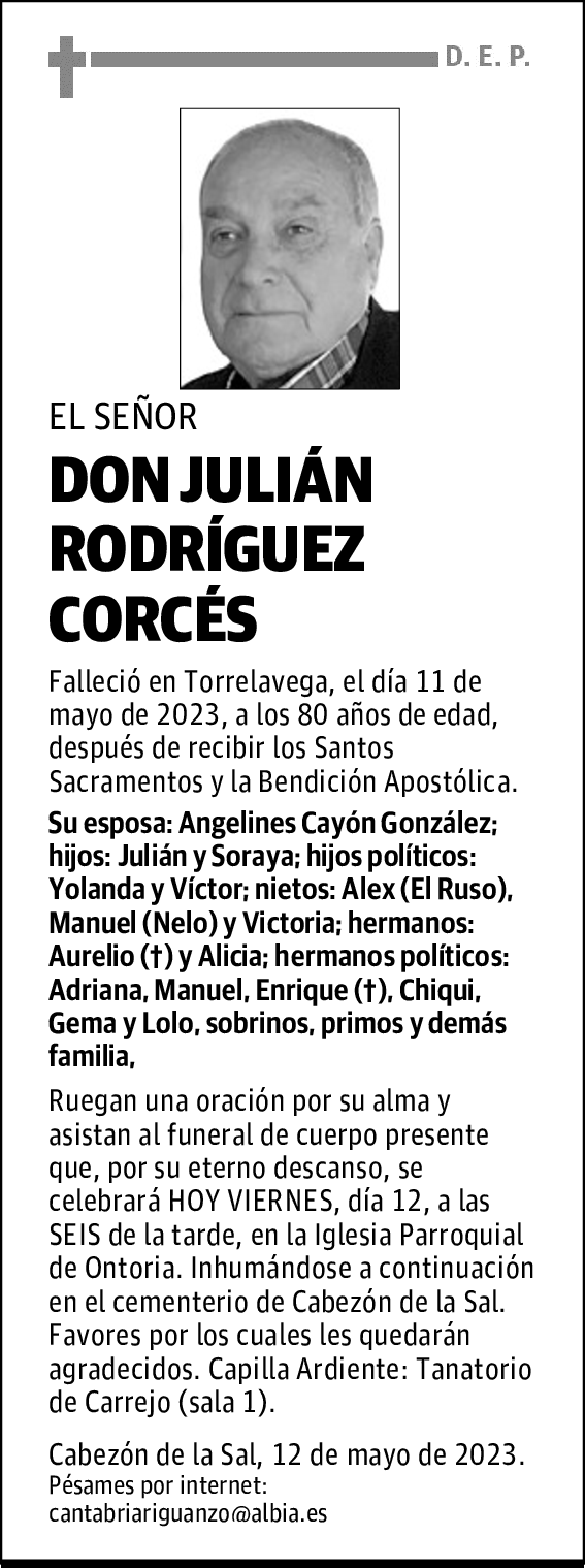 DON JULIÁN RODRÍGUEZ CORCÉS