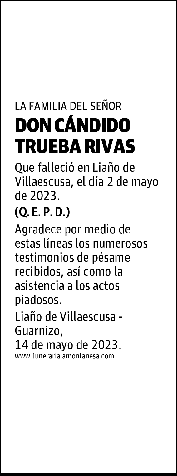 DON CÁNDIDO TRUEBA RIVAS