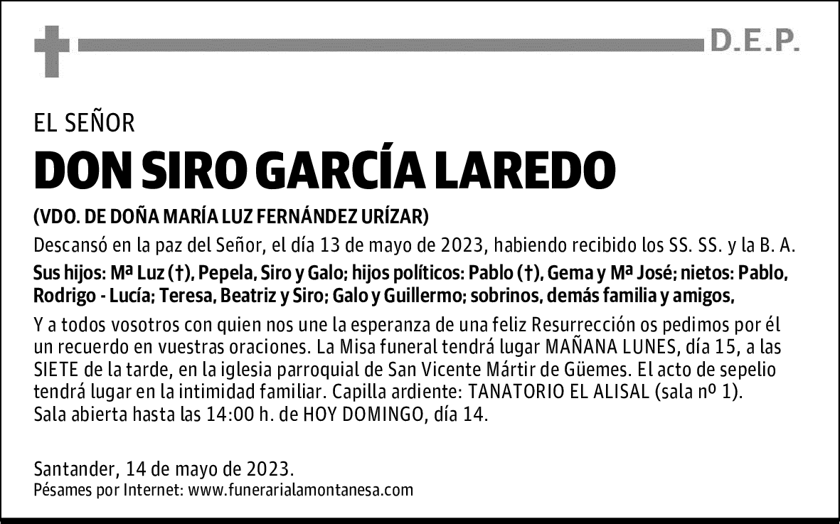 DON SIRO GARCÍA LAREDO