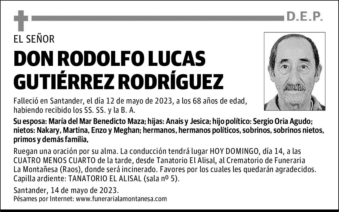 DON RODOLFO LUCAS GUTIÉRREZ RODRÍGUEZ