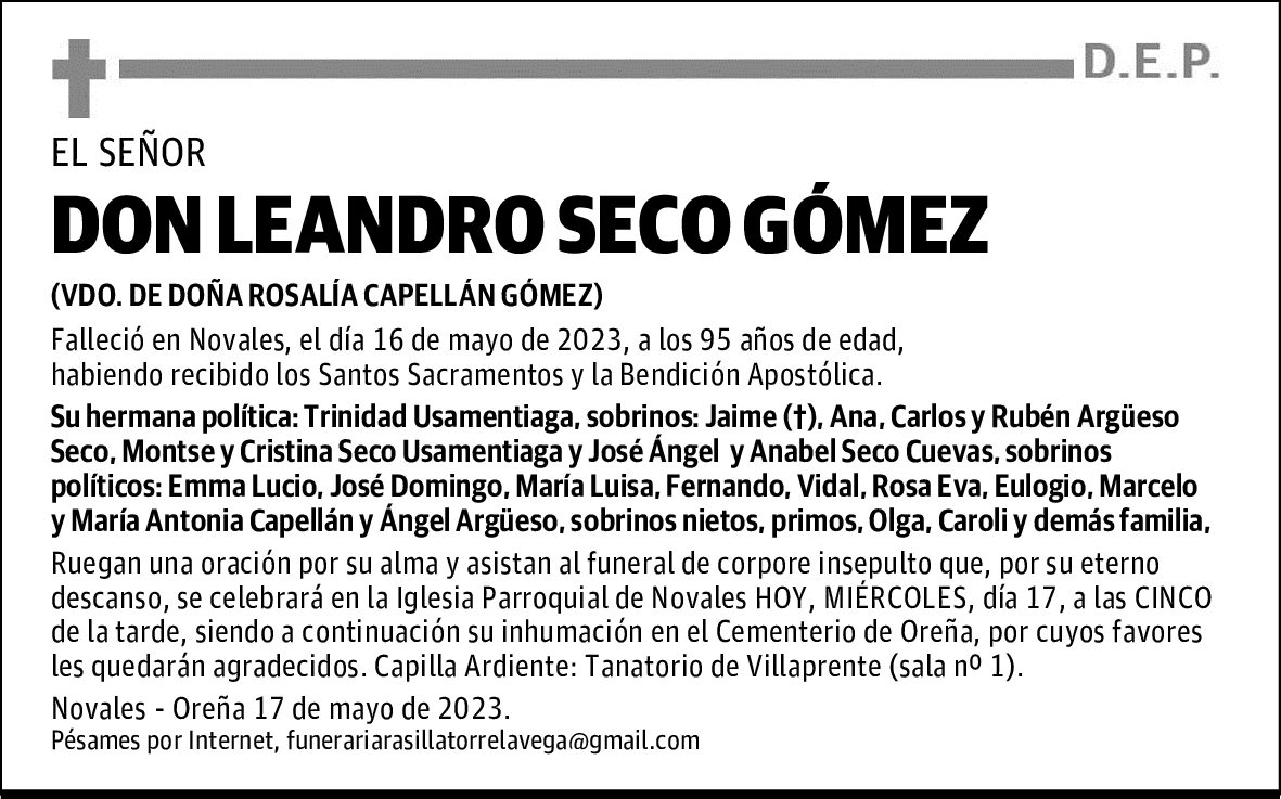 DON LEANDRO SECO GÓMEZ