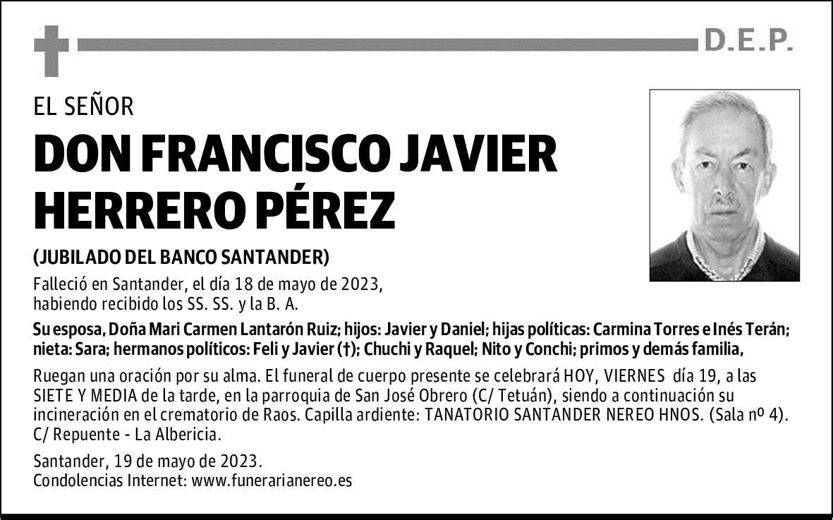 DON FRANCISCO JAVIER HERRERO PÉREZ