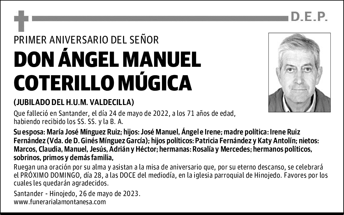 DON ÁNGEL MANUEL COTERILLO MÚGICA