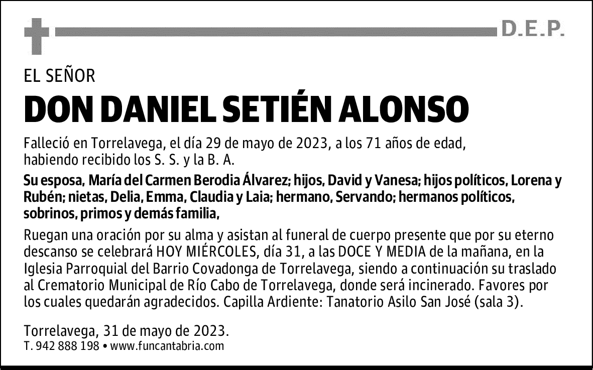 DON DANIEL SETIÉN ALONSO