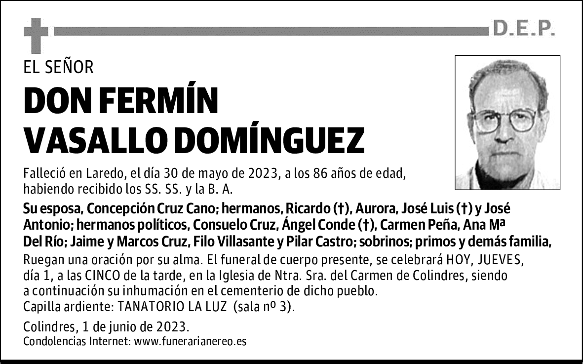 DON FERMÍN VASALLO DOMÍNGUEZ