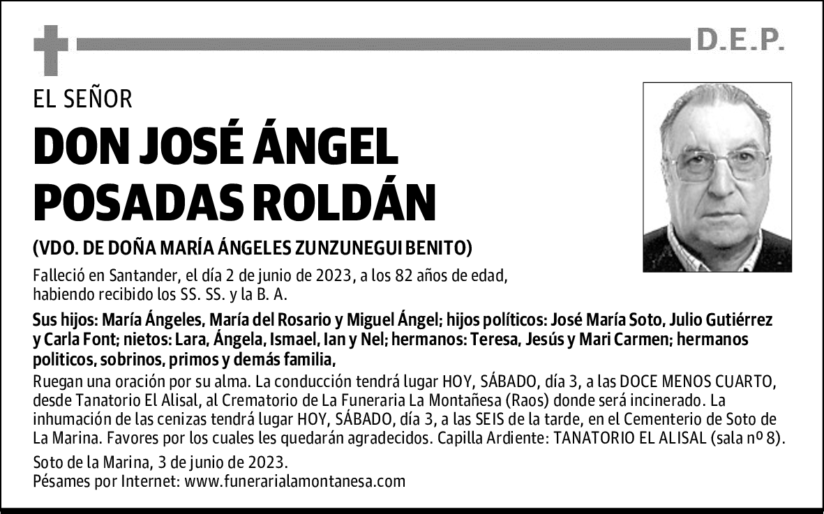 DON JOSÉ ÁNGEL POSADAS ROLDÁN