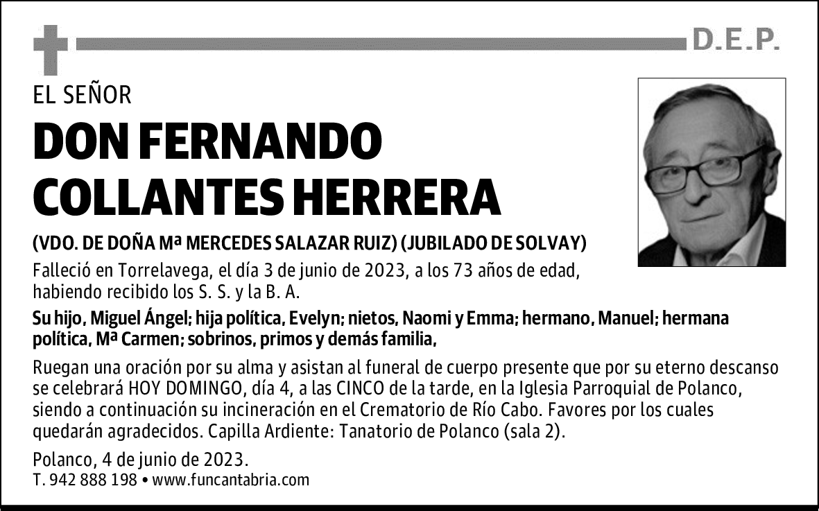 DON FERNANDO COLLANTES HERRERA