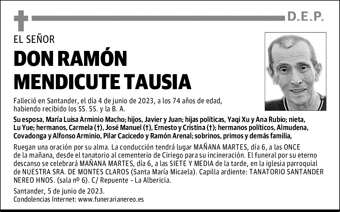 DON RAMÓN MENDICUTE TAUSIA