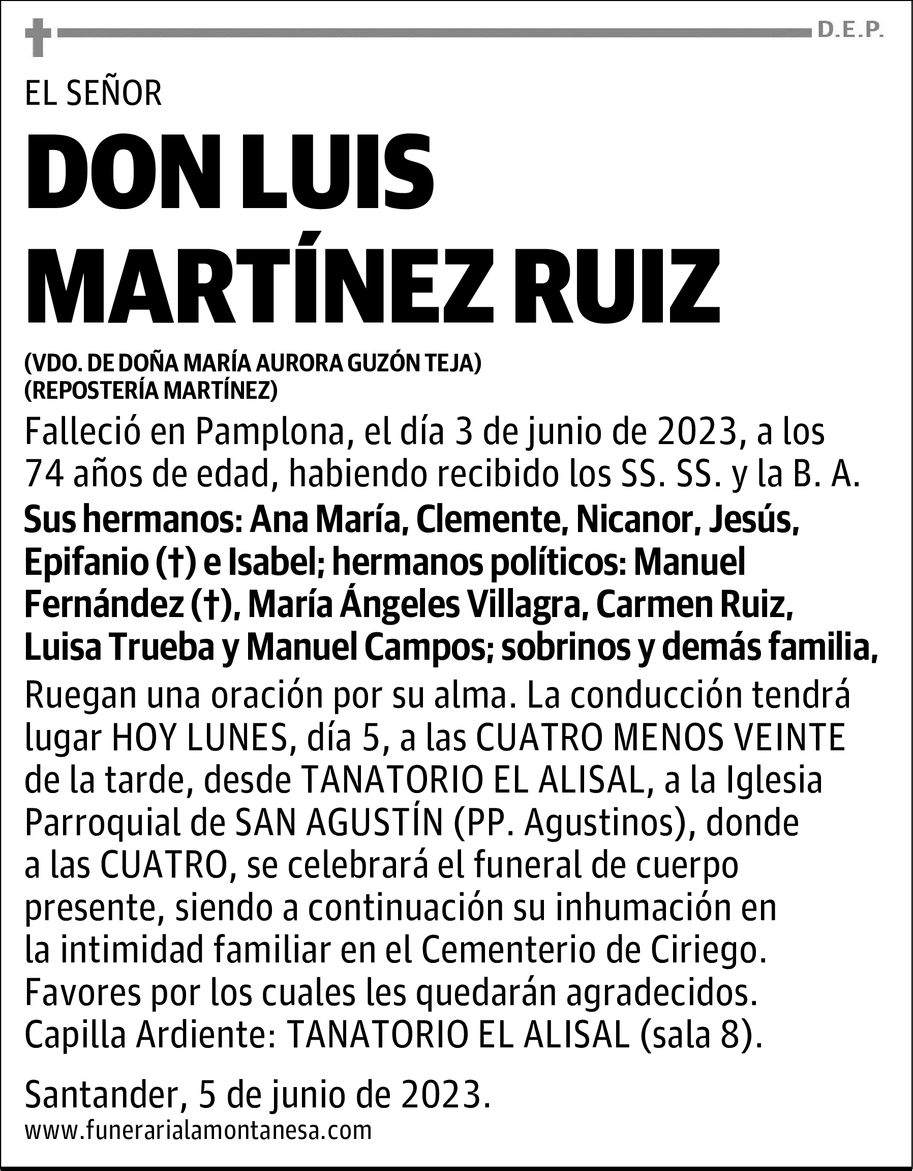 DON LUIS MARTÍNEZ RUIZ