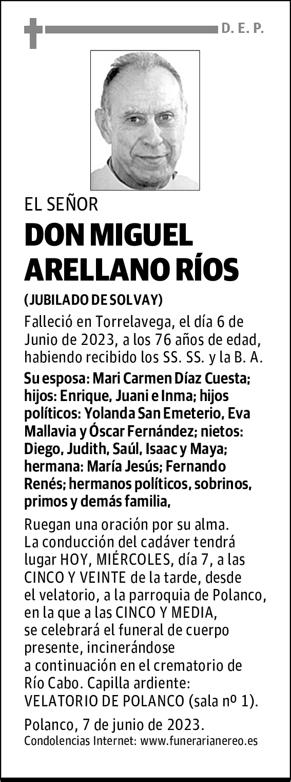 DON MIGUEL ARELLANO RÍOS