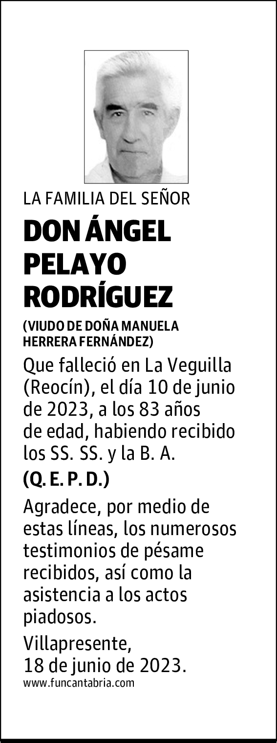 DON ÁNGEL PELAYO RODRÍGUEZ