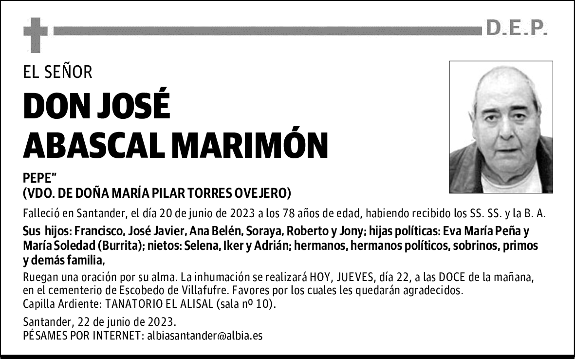 DON JOSÉ ABASCAL MARIMÓN