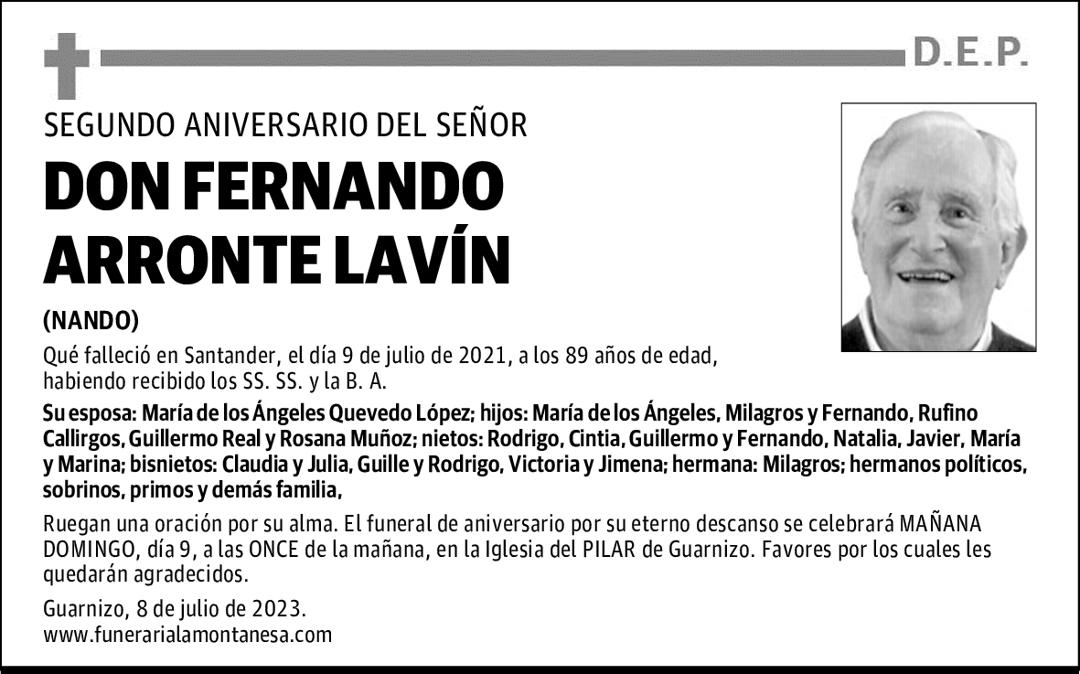 DON FERNANDO ARRONTE LAVÍN