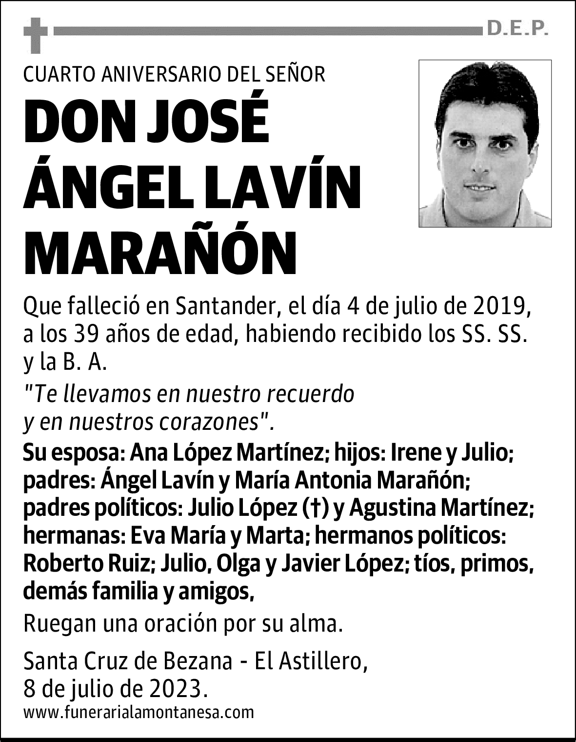 DON JOSÉ ÁNGEL LAVÍN MARAÑÓN