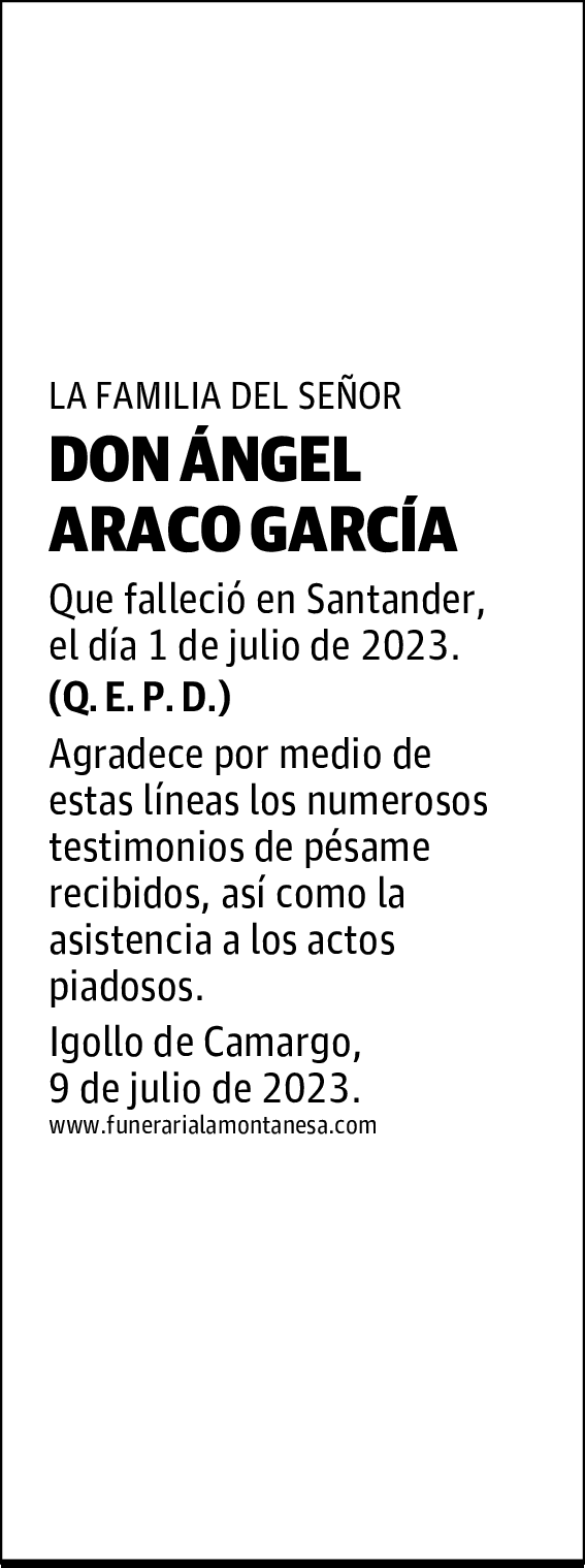 DON ANGEL ARACO GARCIA