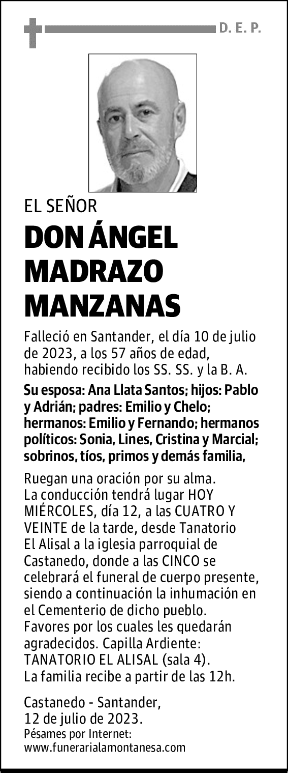 DON ÁNGEL MADRAZO MANZANAS