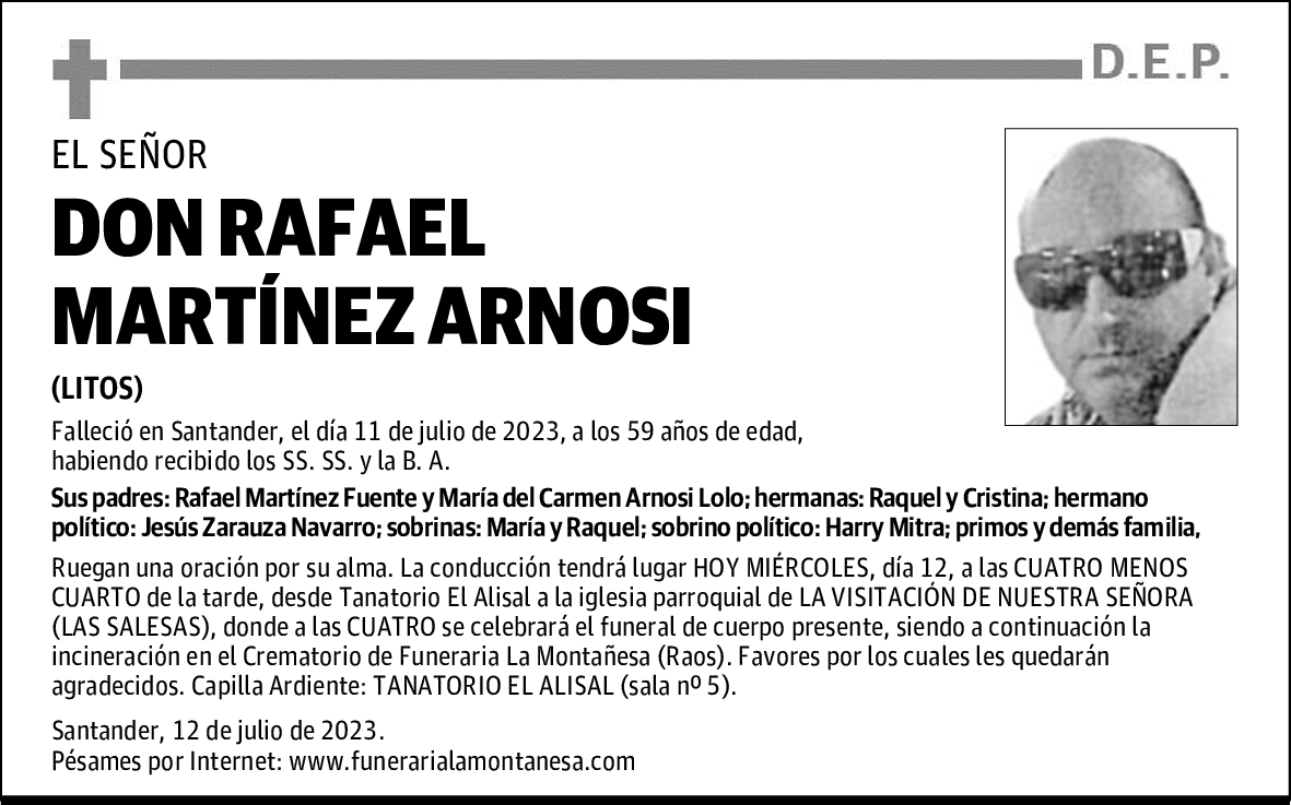 DON RAFAEL MARTÍNEZ ARNOSI