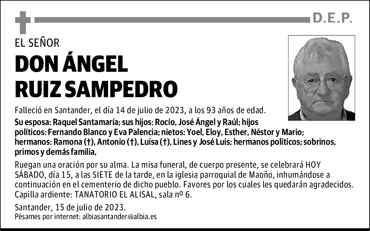 DON ÁNGEL RUIZ SAMPEDRO