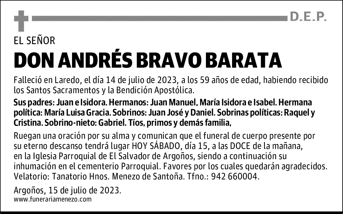 DON ANDRÉS BRAVO BARATA