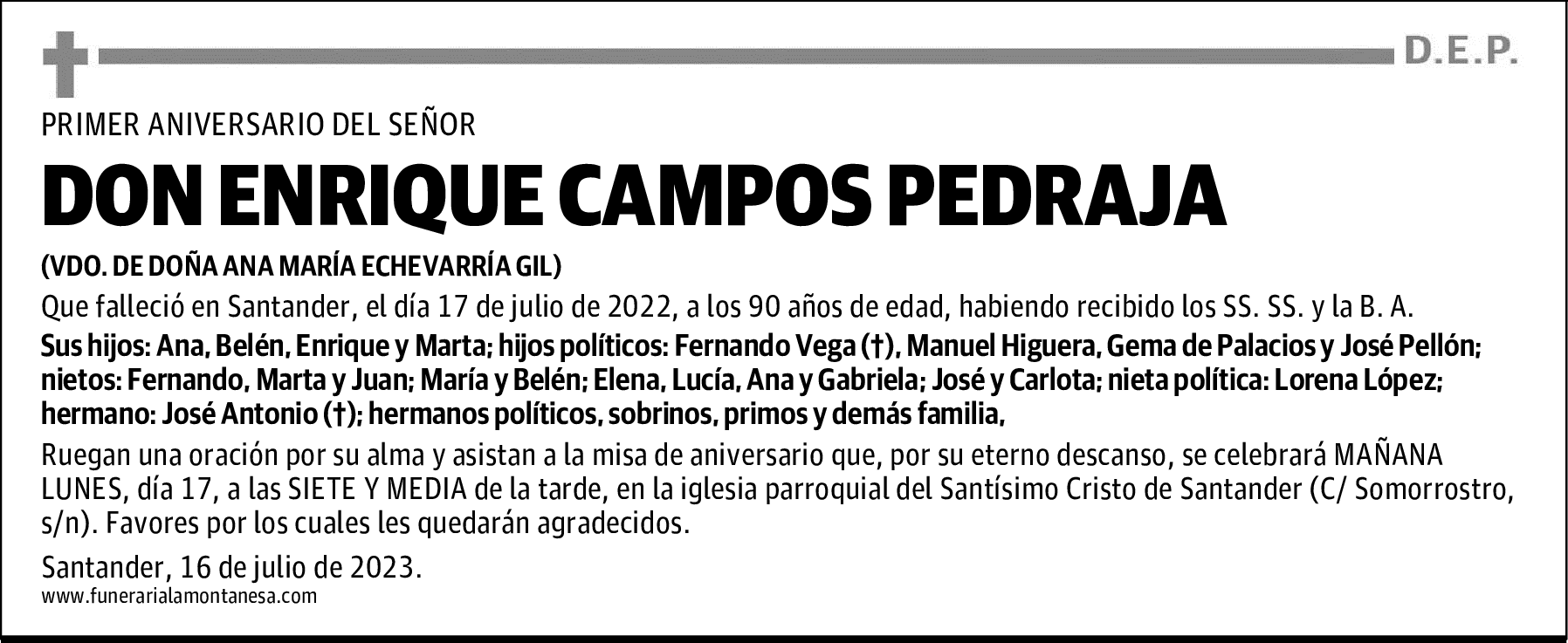 DON ENRIQUE CAMPOS PEDRAJA