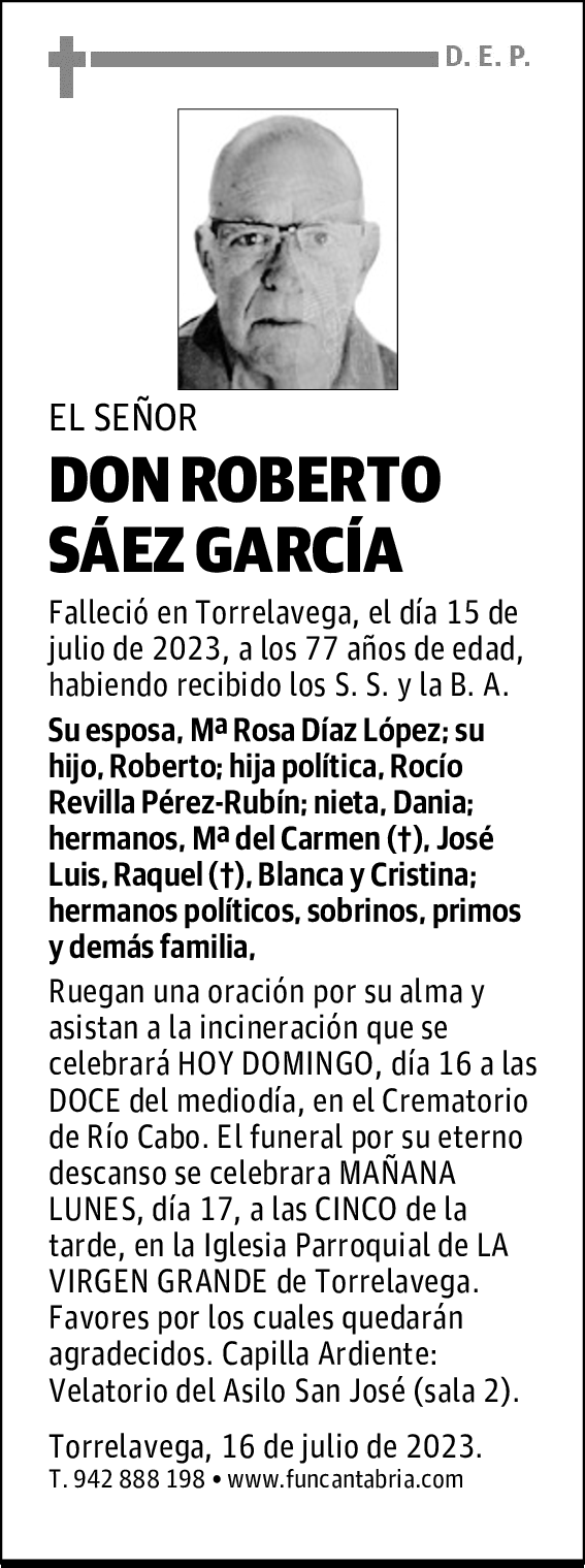 DON ROBERTO SÁEZ GARCÍA