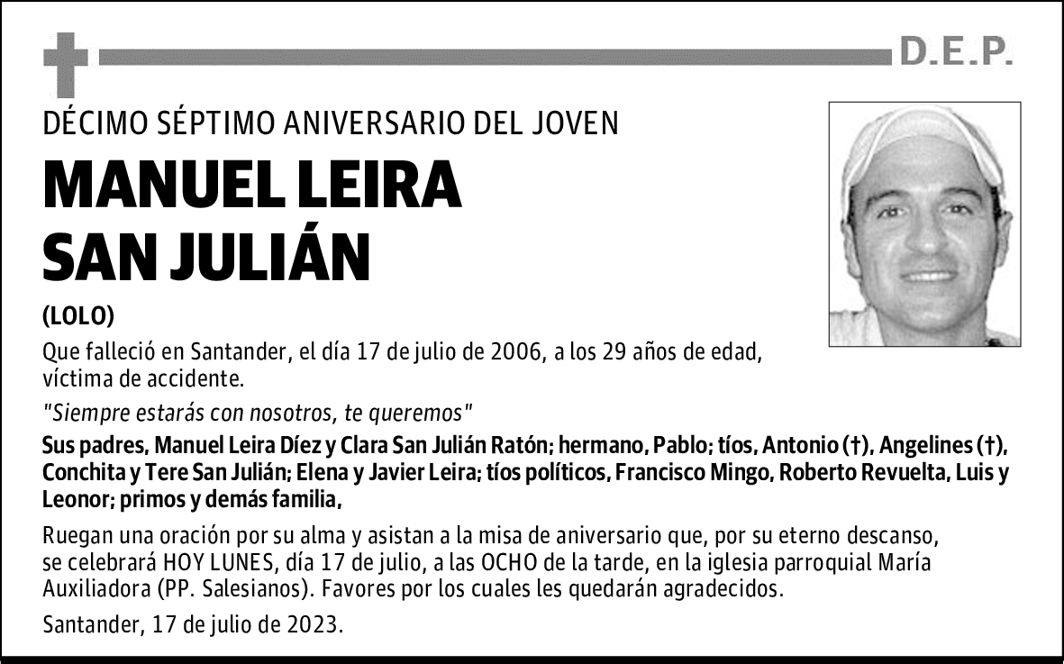 MANUEL LEIRA SAN JULIÁN