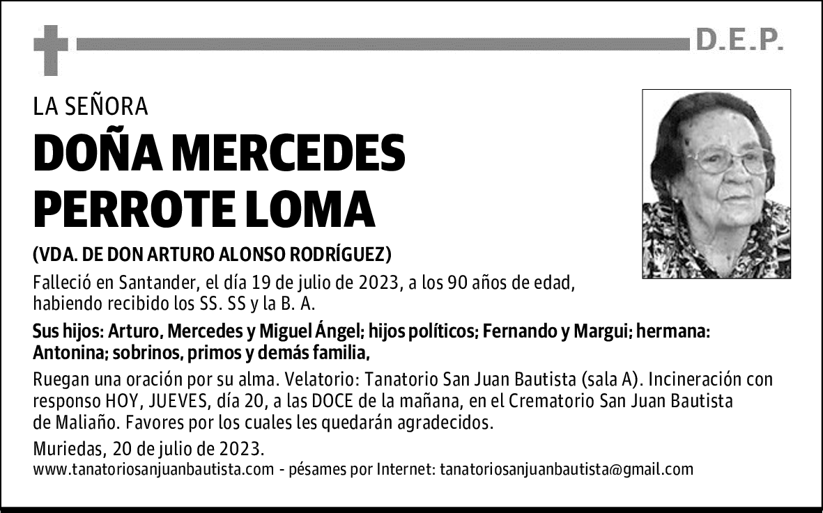 DOÑA MERCEDES PERROTE LOMA