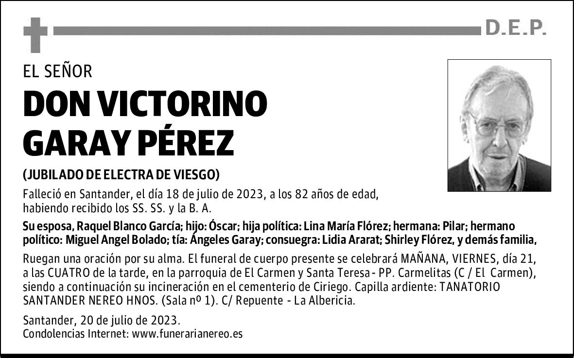 DON VICTORINO GARAY PÉREZ
