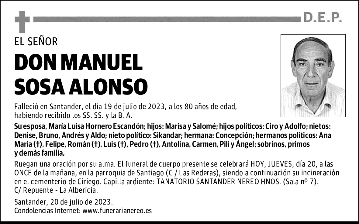 DON MANUEL SOSA ALONSO